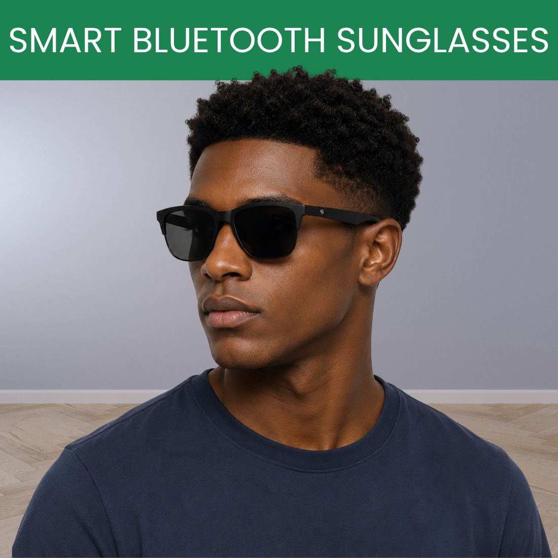 Clairbell Bluetooth Smart Sunglasses Wireless Audio UV Protection Unisex BlacK EV49-image-15