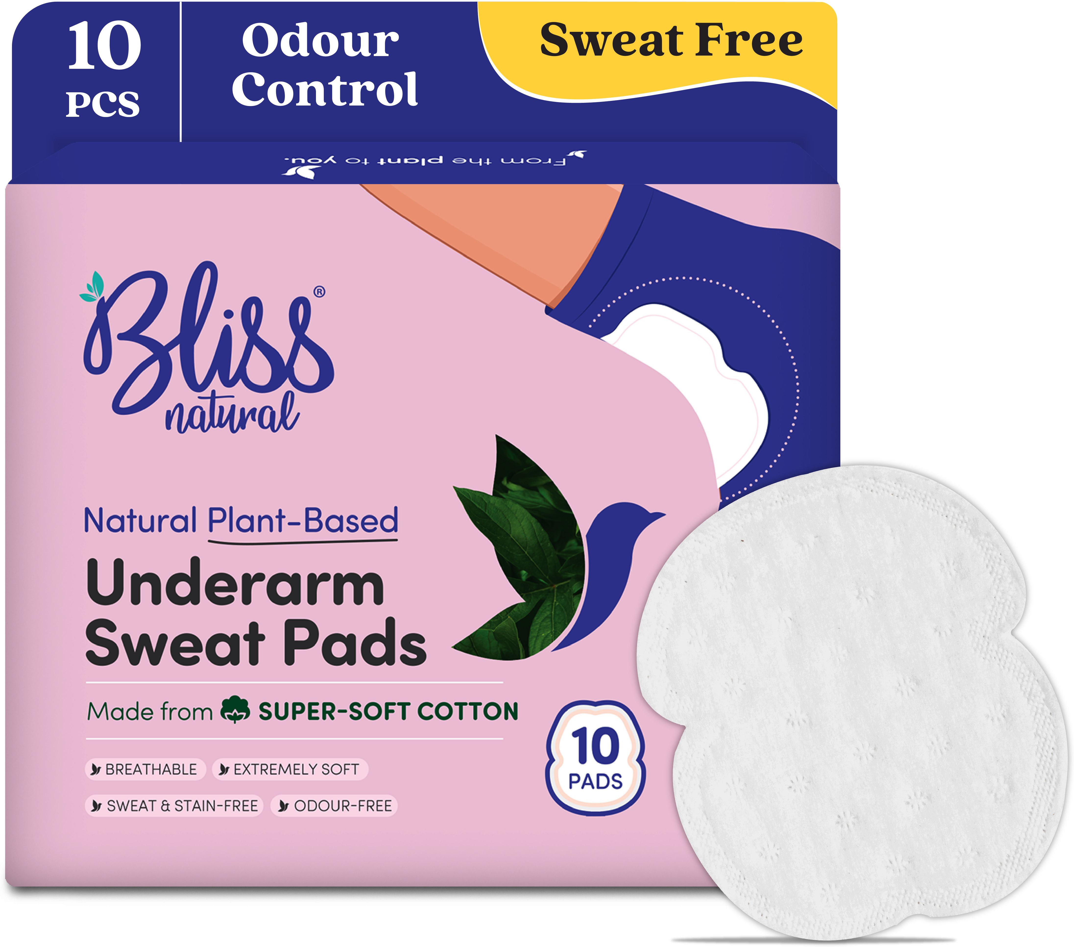 blissnatural Ultra Thin (Pack of 10) Disposable Underarm Sweat Pads-picture-35