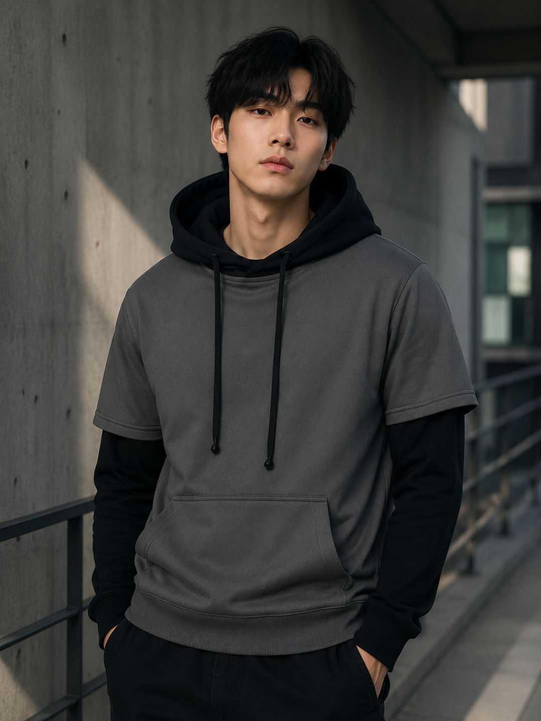 trendstalk Men Full Sleeve Solid Hooded Sweatshirt-picture-11