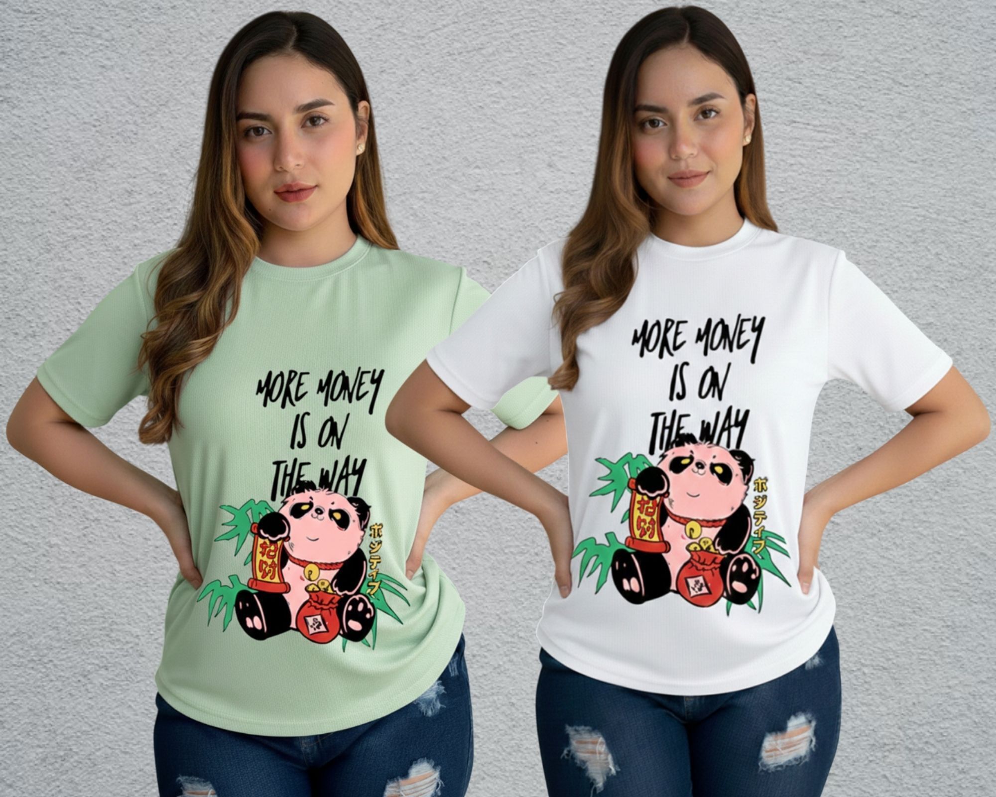 parona Women Printed Round Neck Polyester Green, White T-Shirt-picture-37