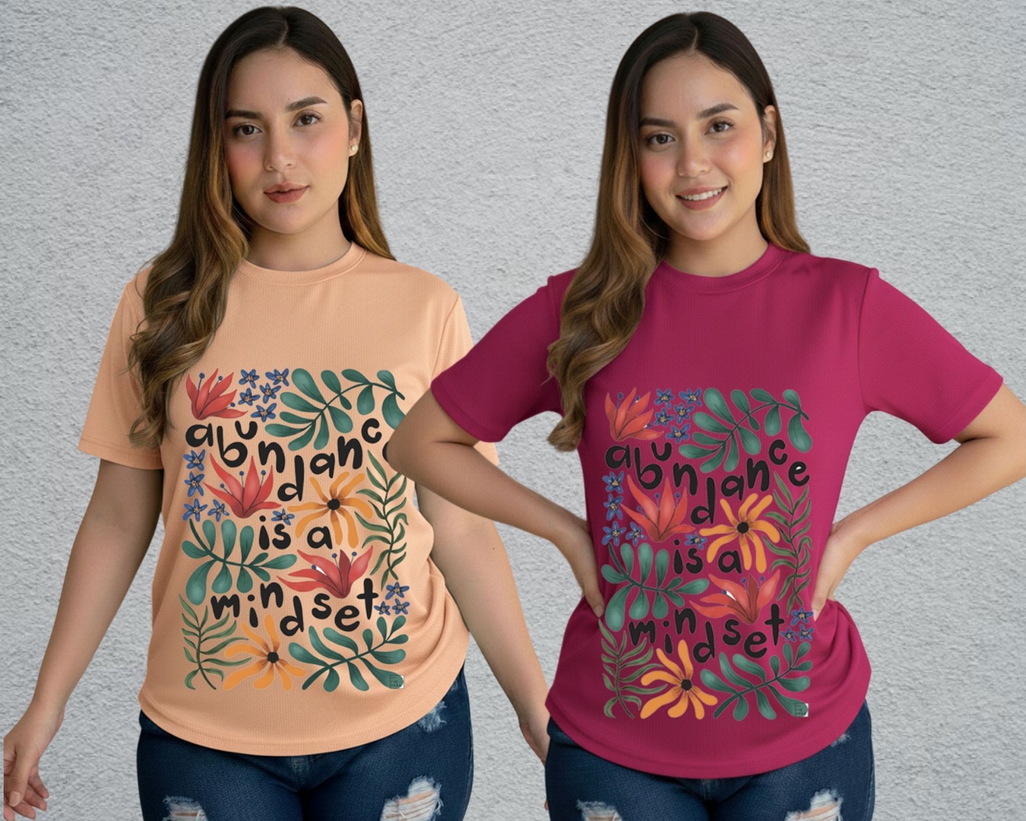 lecowar Women Printed Round Neck Polyester Pink T-Shirt-picture-33
