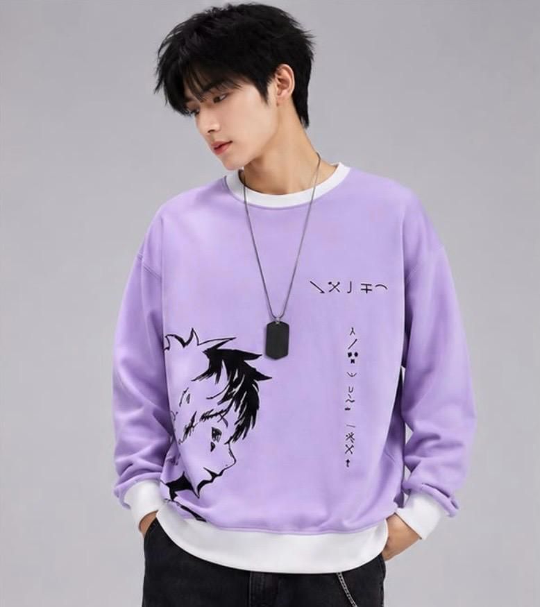 abhishek Men Printed Round Neck Cotton Blend Purple T-Shirt-picture-0