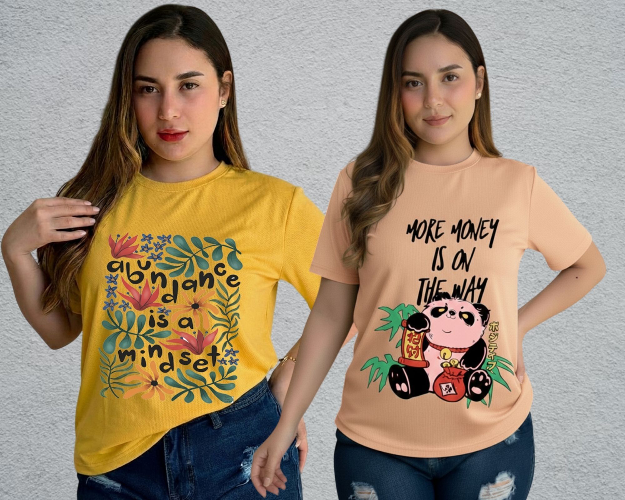 lecowar Women Printed Round Neck Polyester Yellow, Pink T-Shirt-picture-38