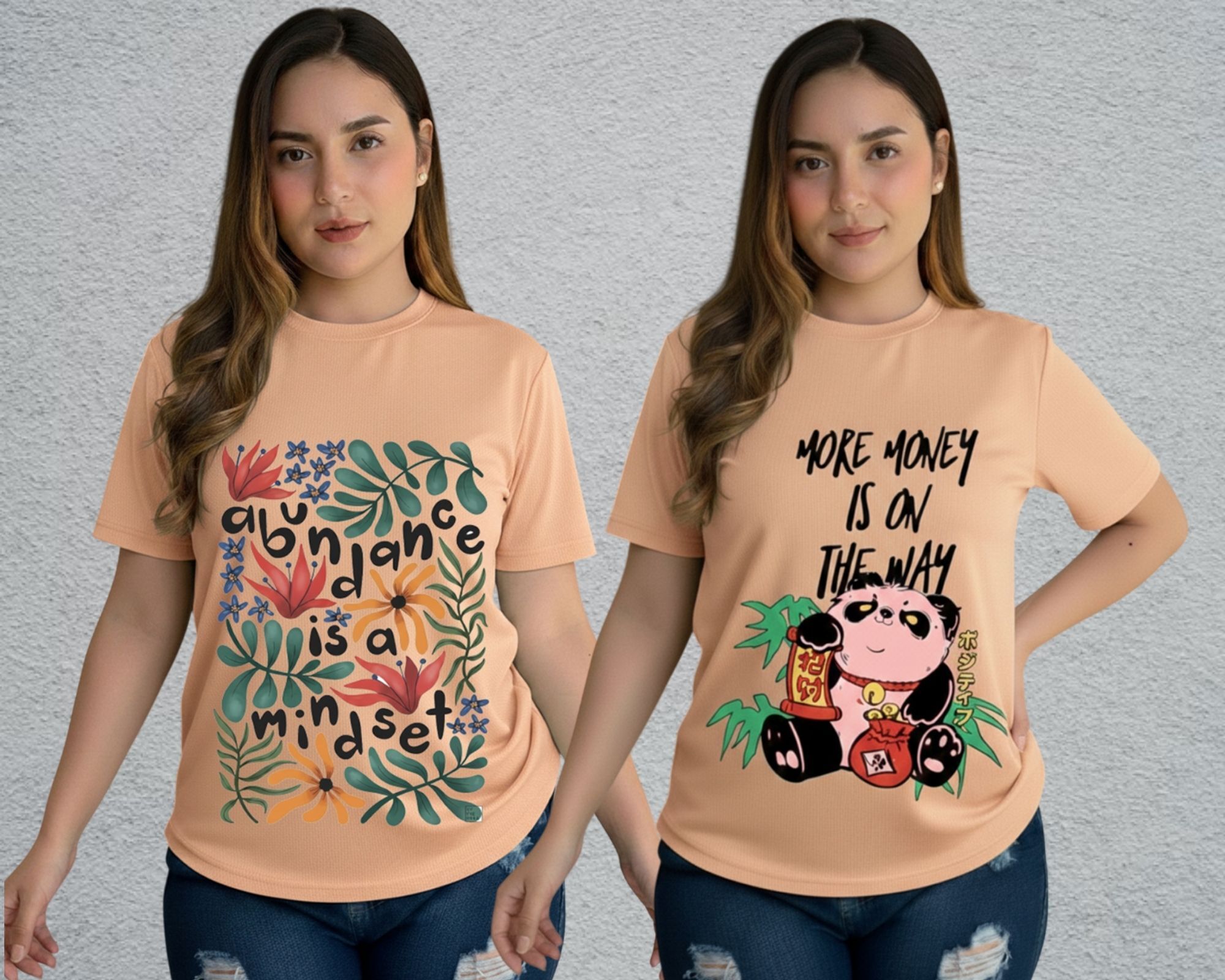 lecowar Women Printed Round Neck Polyester Pink T-Shirt-picture-41