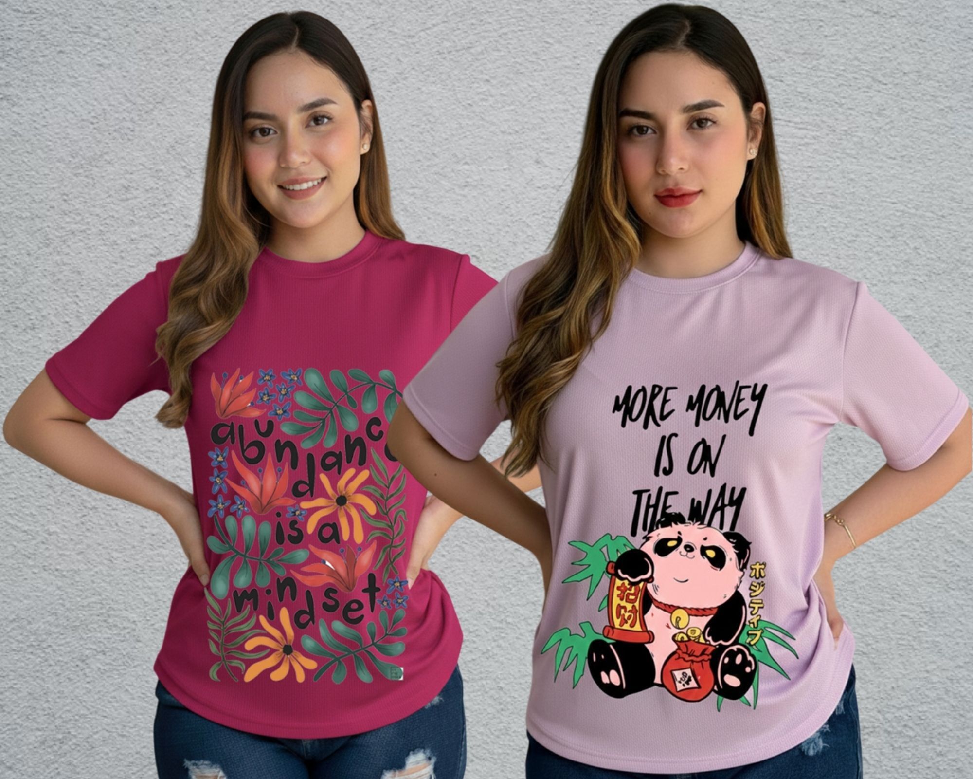 lecowar Women Printed Round Neck Polyester Pink, Purple T-Shirt-picture-14