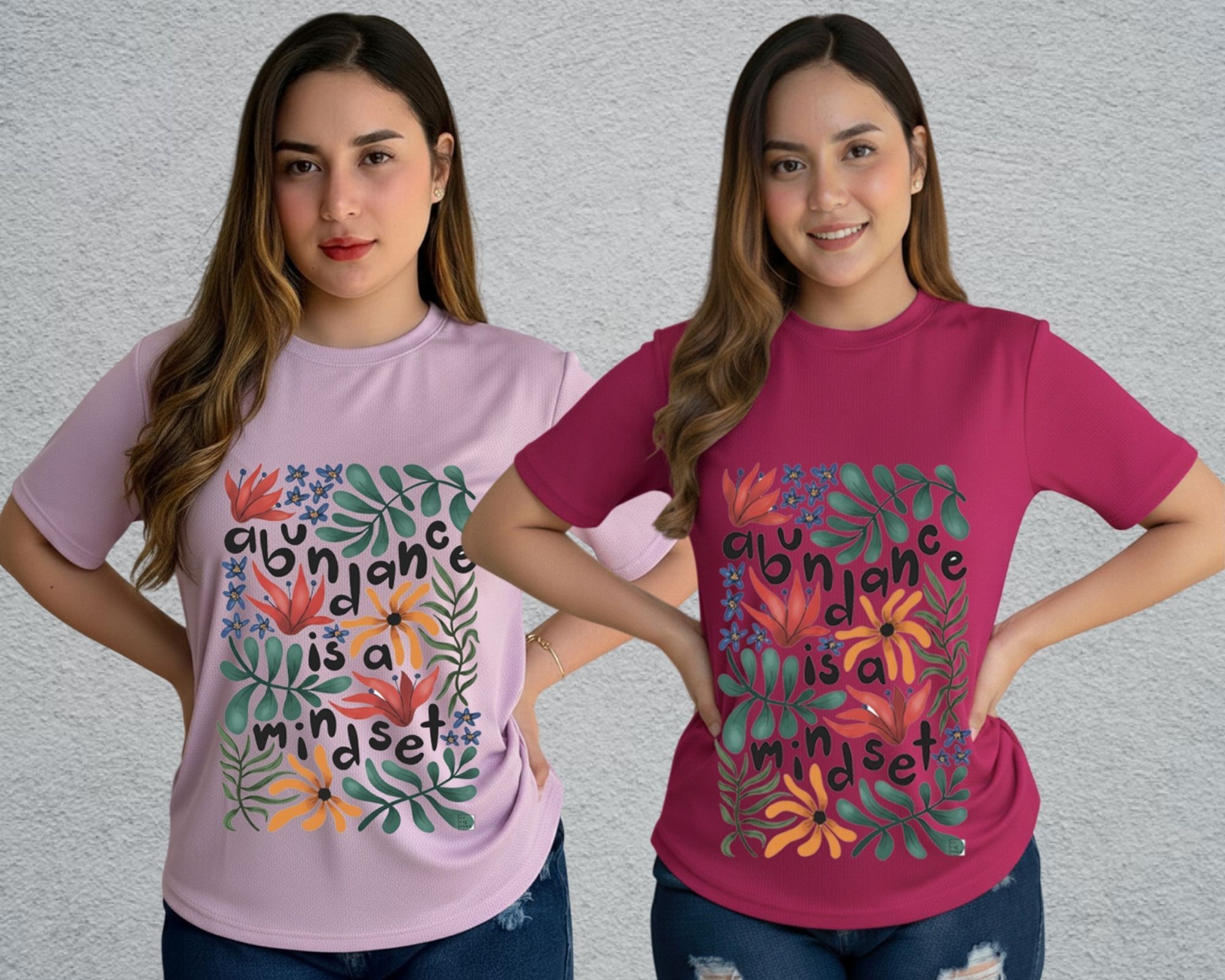 lecowar Women Printed Round Neck Polyester Purple, Pink T-Shirt-picture-23