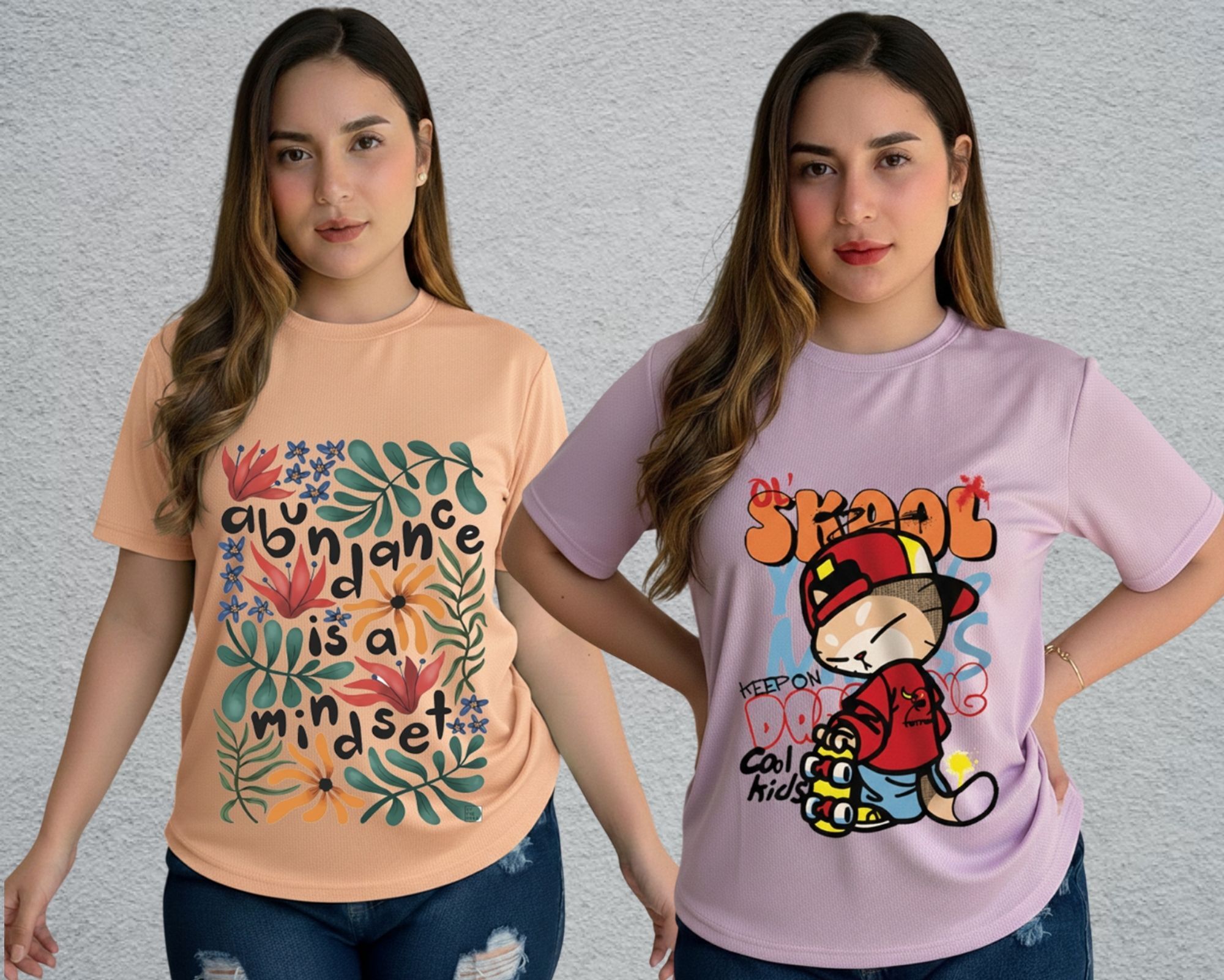 lecowar Women Printed Round Neck Polyester Pink, Purple T-Shirt-picture-18