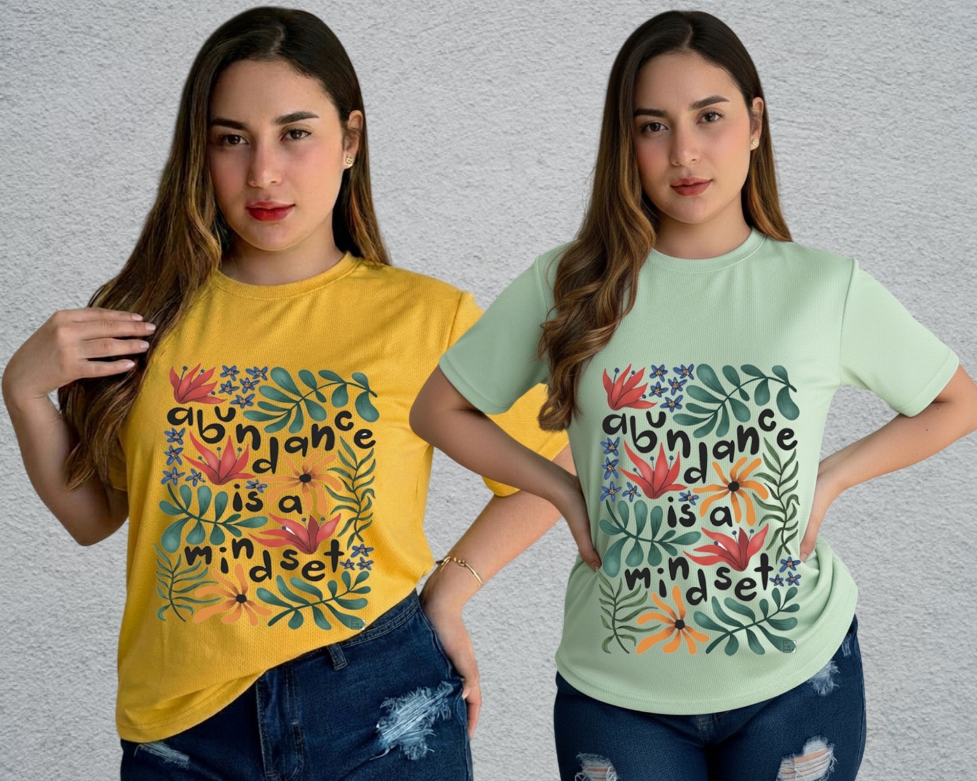 lecowar Women Printed Round Neck Polyester Yellow, Green T-Shirt-picture-40