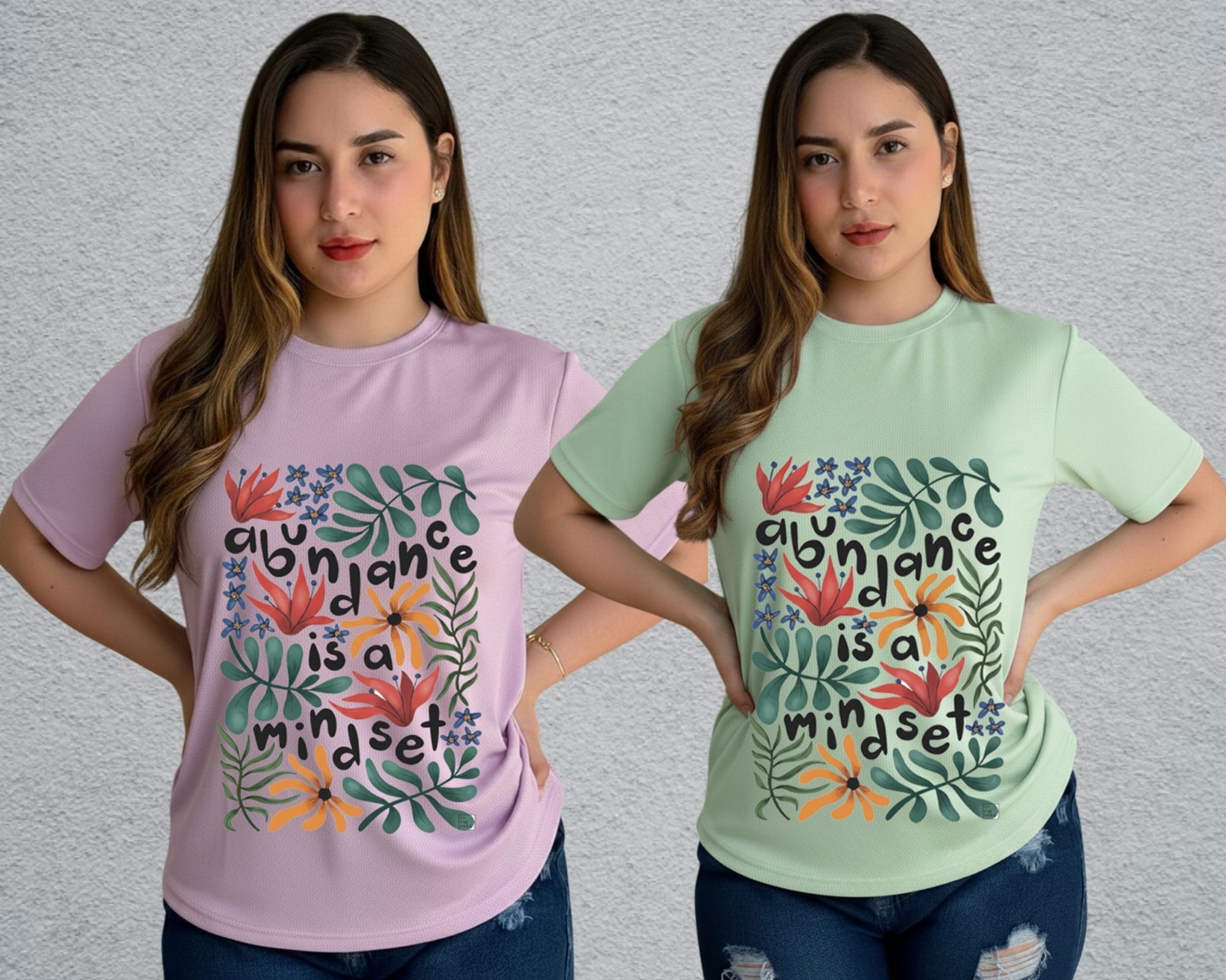 lecowar Women Printed Round Neck Polyester Purple, Green T-Shirt-picture-44