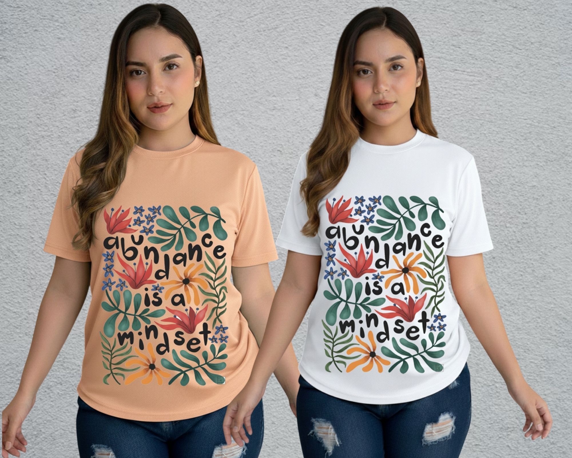 lecowar Women Printed Round Neck Polyester Pink, White T-Shirt-picture-27