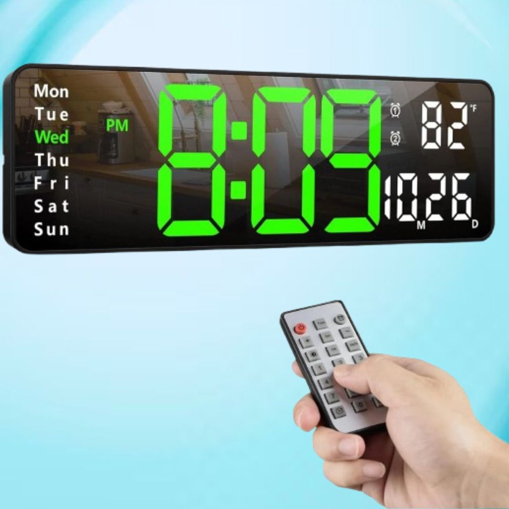 moksha mart Digital Black Clock-picture-26