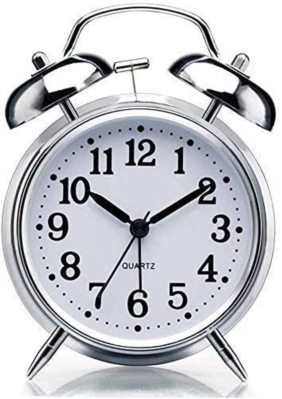 Analog Silver Clock