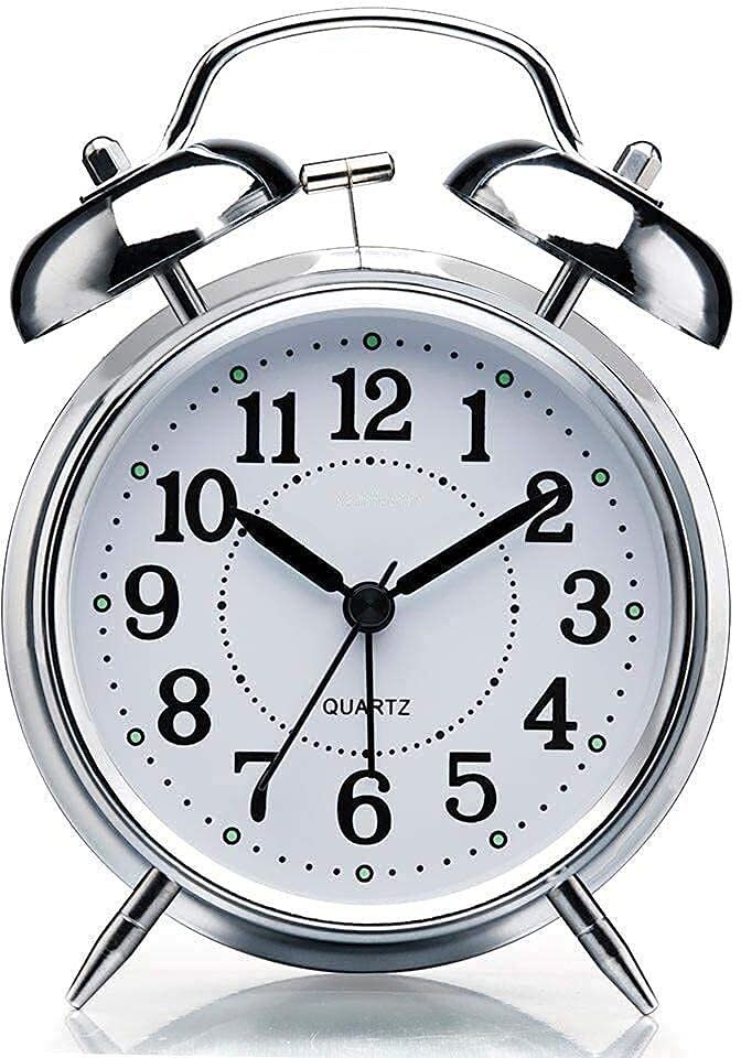 Analog Silver Clock-image-10