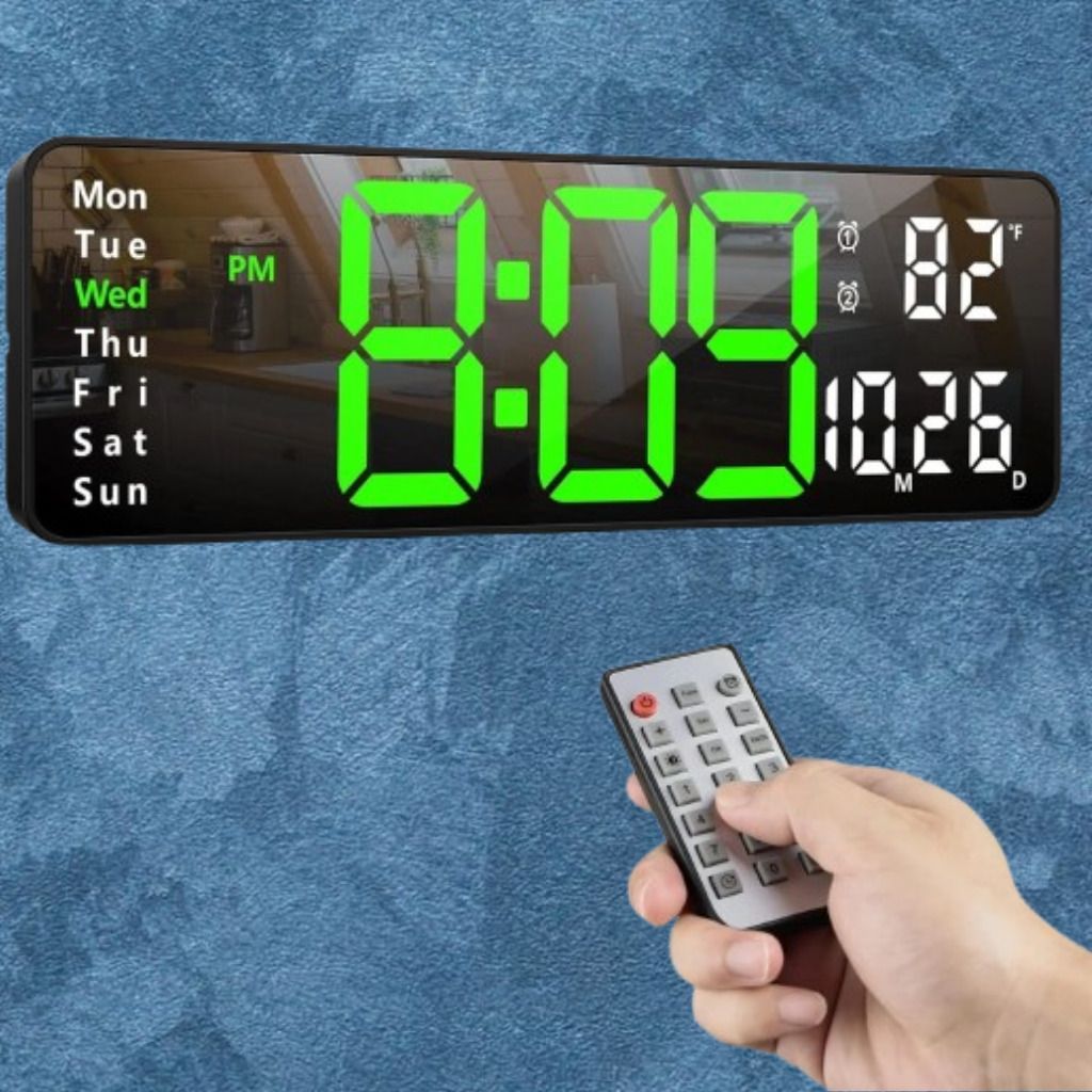 moksha mart Digital Black Clock-picture-22