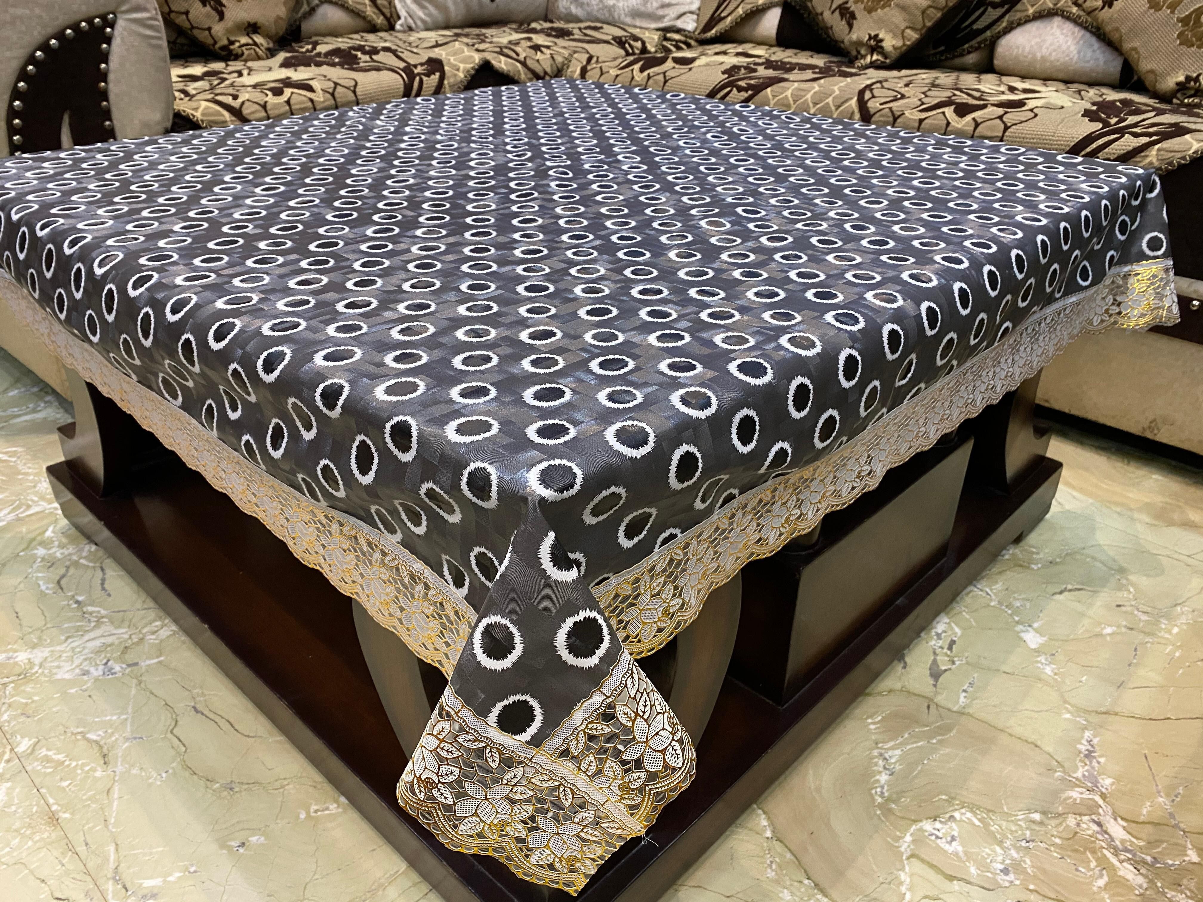 jainco decor Self Design 4 Seater Table Cover-picture-21