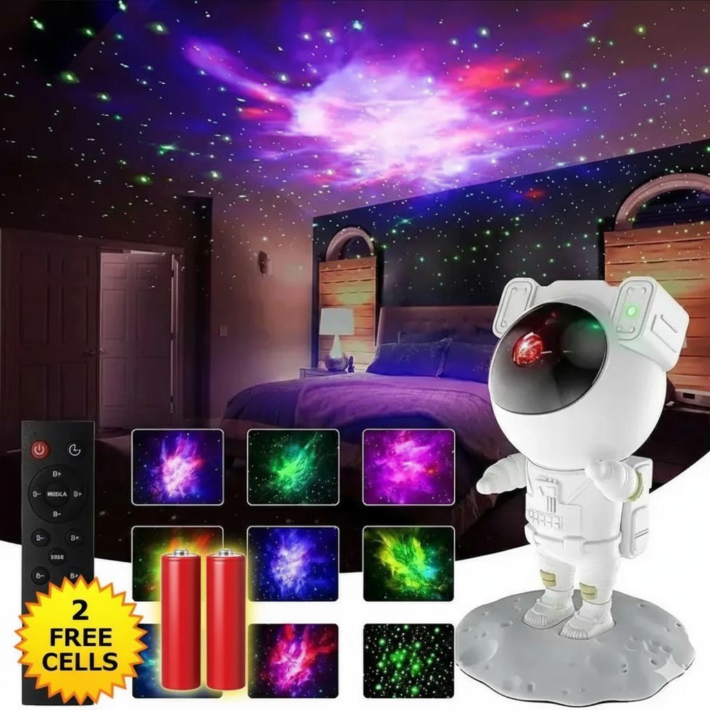Astronaut Star Projector Lamp with Remote | Galaxy Nebula Space Night Light | Table Lamp