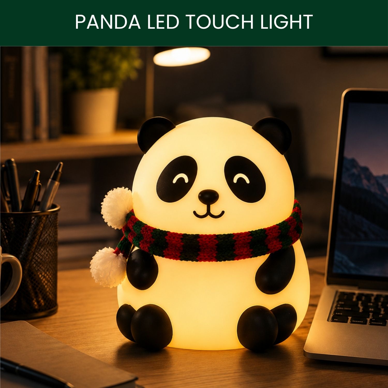 guggu Panda LED Night Lamp, Silicone Rechargeable Bedside Light with Touch ControlP146 Night Lamp-picture-27