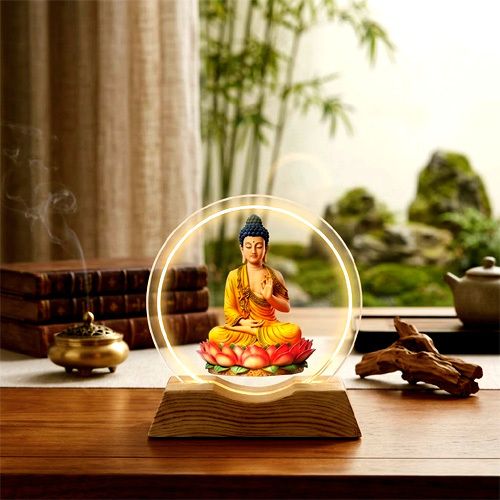 shopfusion LED Buddha Lamp – Peaceful Glow for Bedroom & Meditation Space Table Lamp-picture-36