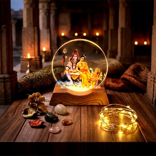 shopfusion Shiv Pariwar Ball Lamp – Divine Family Night Light & Home Decor Table Lamp-picture-10