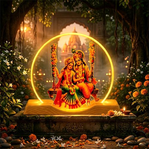 shopfusion Radha Krishna Light Lamp – Divine Decorative Night Light Table Lamp-picture-48