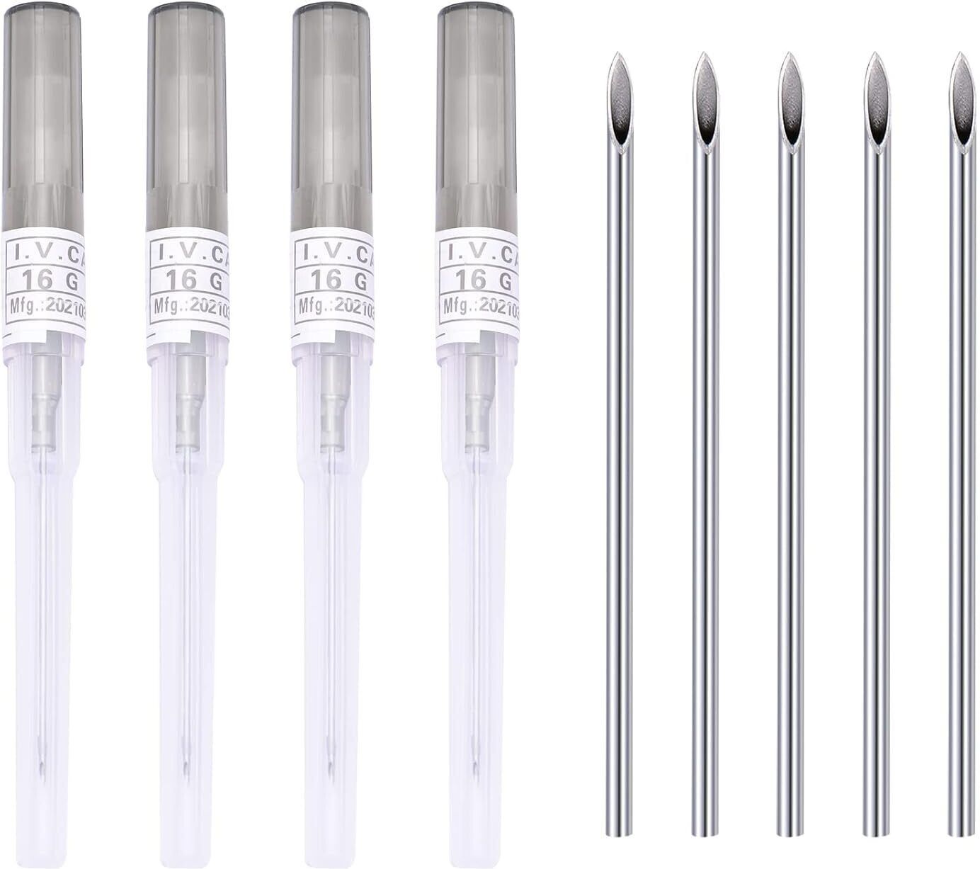 16G Ear Nose Piercing Needles 16G Pen Cannula for Belly Button Nipple(Pack of 9) Disposable Stack Tattoo Needles-image-18