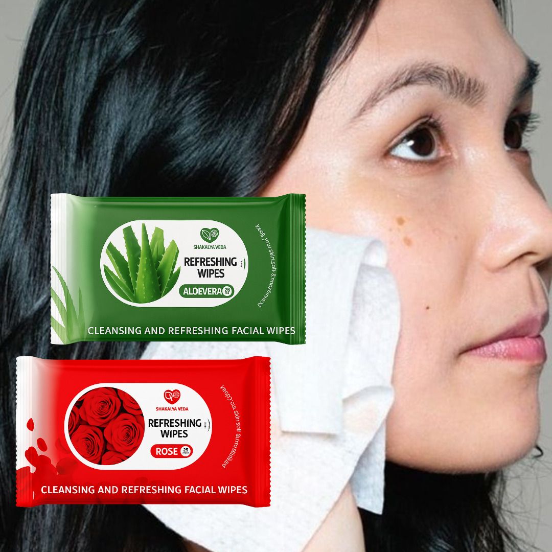 shakalyaveda Rose & Aloe Facial Wipes – Pack of 2-picture-19