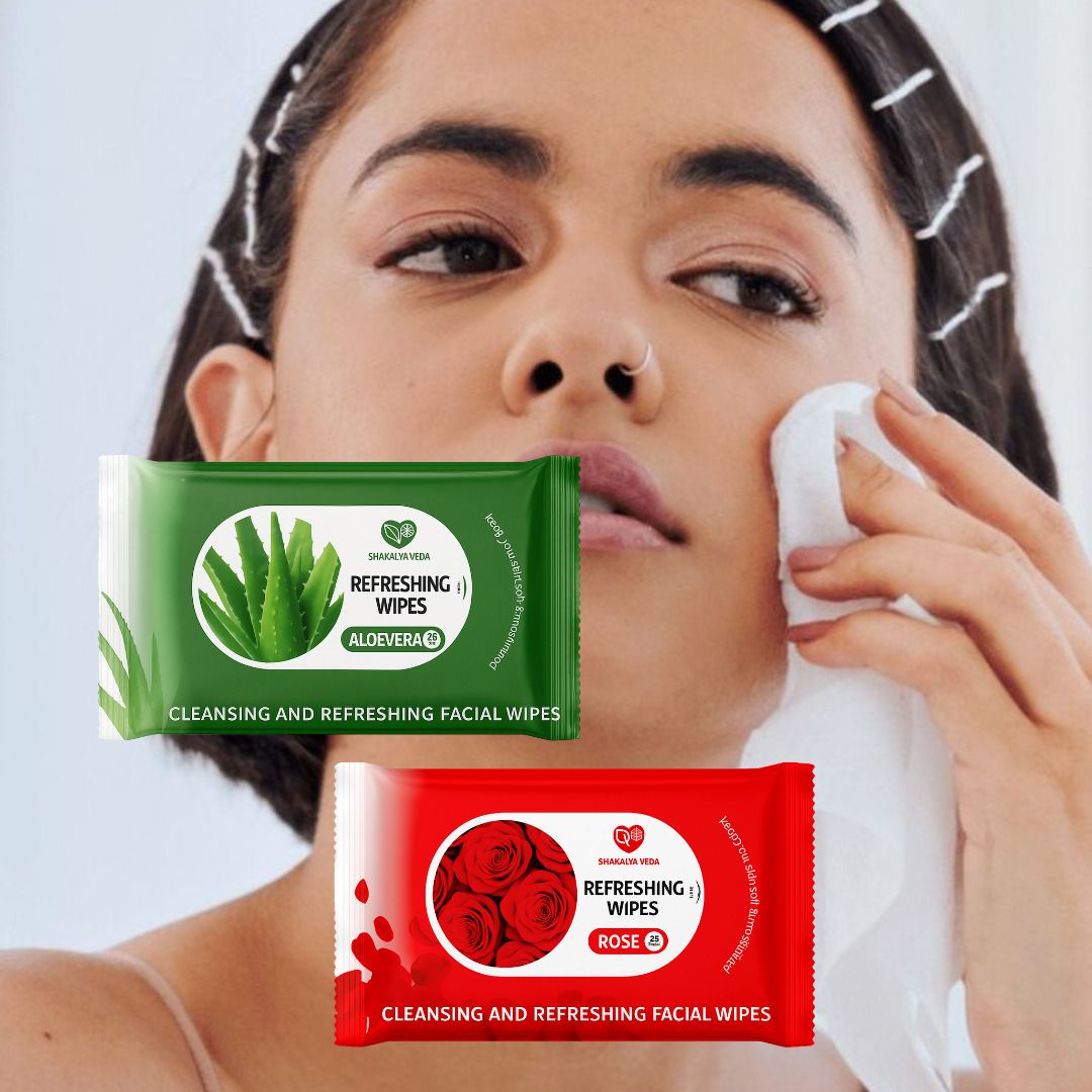 shakalyaveda Rose Aloe Vera Face Wipes – Pack of 2-picture-18