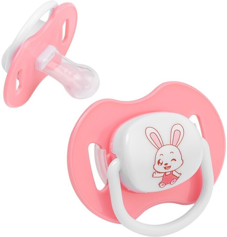 lilz caress Non-Toxic BPA-Free Silicone Safe and Flexible Soft Nipple Baby Pacifier - Pack of 2 (EL-10) Soother image 1
