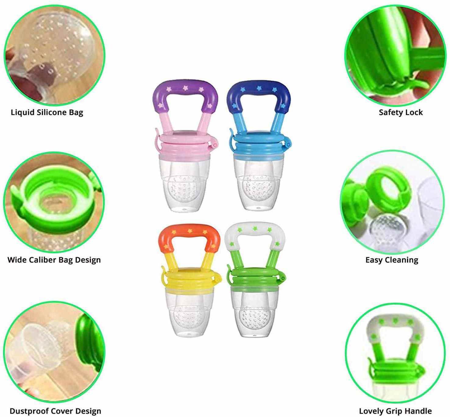 Silicone Baby Infant Fruit Feeder Dummy Pacifier Newborn Nipple ( Pack of 1) Feeder-image-44