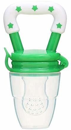 Nibbler, Soother for Babies | Pacifier for New Born Baby | Silicone Fruit and Juice Feeder Kids Nipple Pacifier for Fruit Vegetable BPA Free (Green) Teether and Feeder-image-45