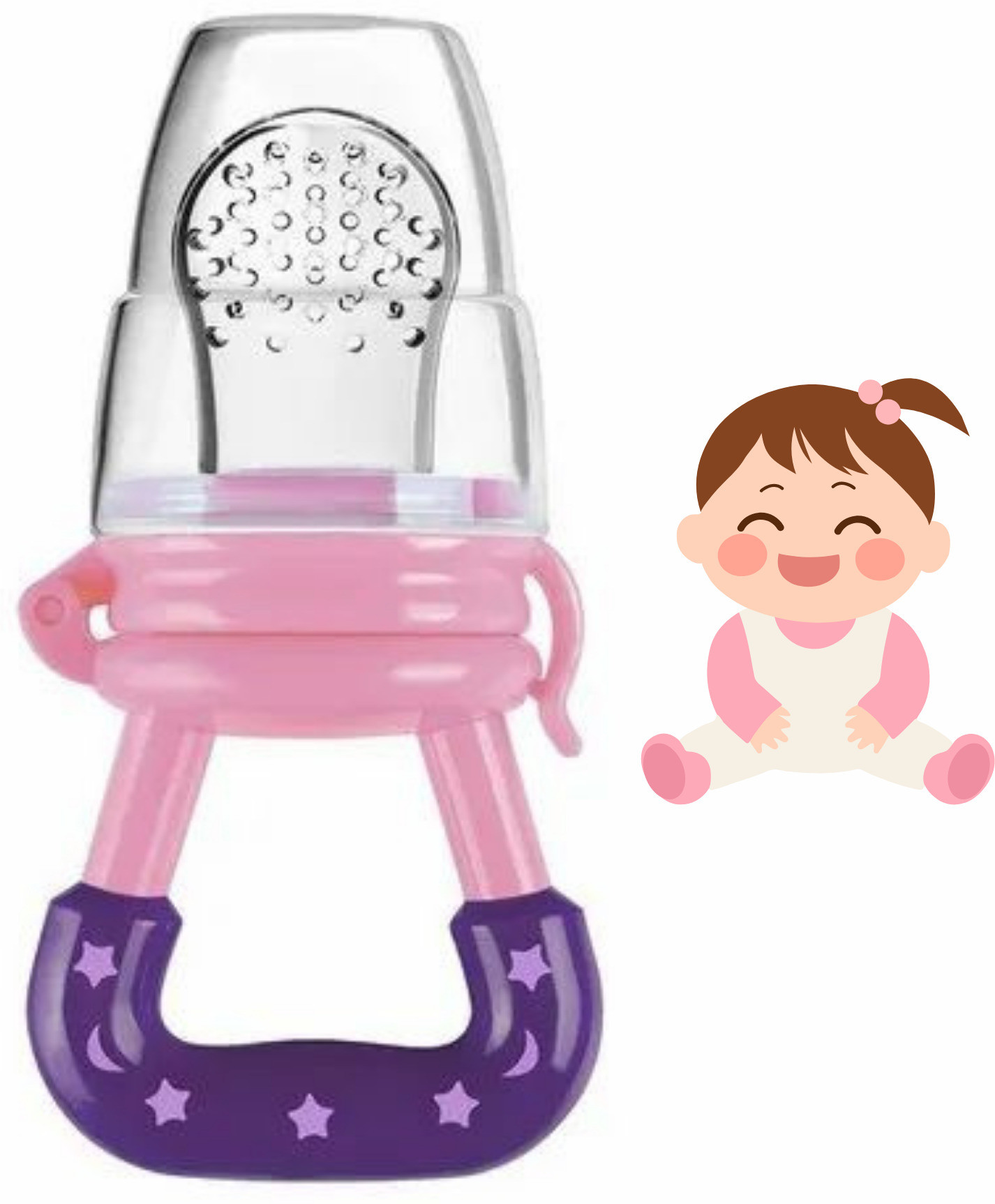 aapni dukan SST Sales Baby Food And Fruit Nibbler & Pacifier Teether BPA Free Nibbler BD24 Feeder image 1