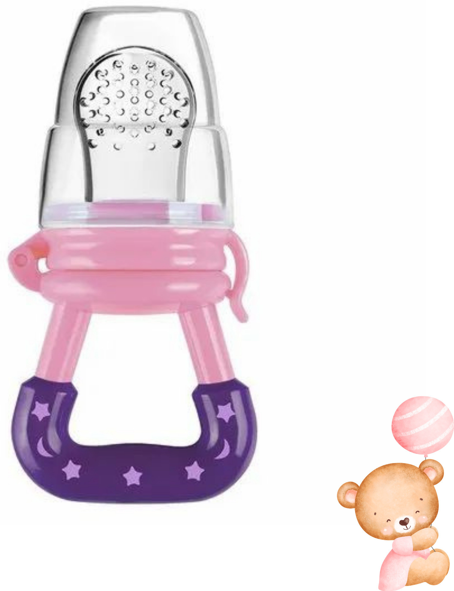 aapni dukan SST Sales Baby Food And Fruit Nibbler & Pacifier Teether BPA Free Nibbler BD365 Feeder image 1