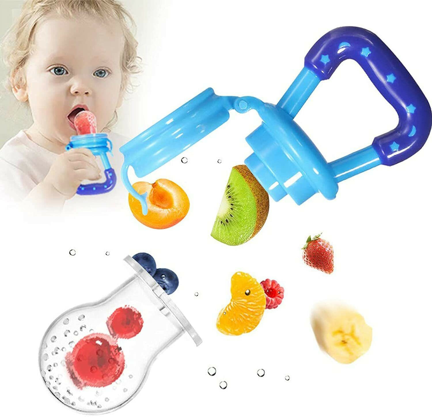 smilykid Teether Food Feeder Pacifier Toy with Hand-grip , Pack of 1 Teether image 1