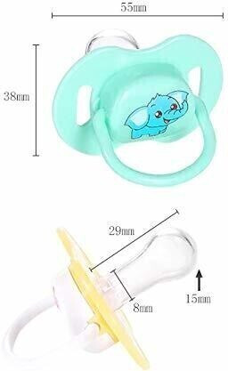 lilz caress Non-Toxic BPA-Free Silicone Safe and Flexible Soft Nipple Baby Pacifier - Pack of 2- VN065 Soother image 1