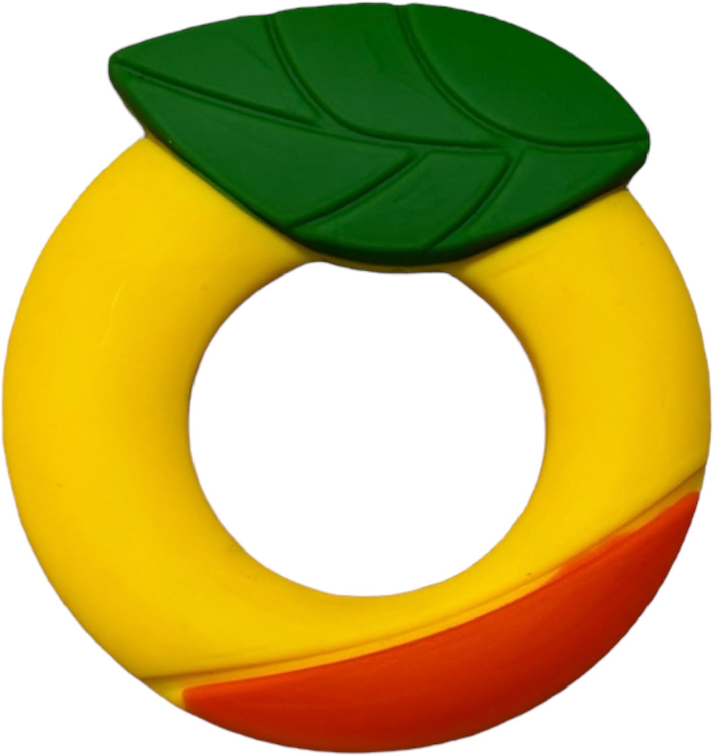 kakagugu Mango Shape teether and soother, pack of 1, Yellow Colour, ideal for 3+ months Teether image 1