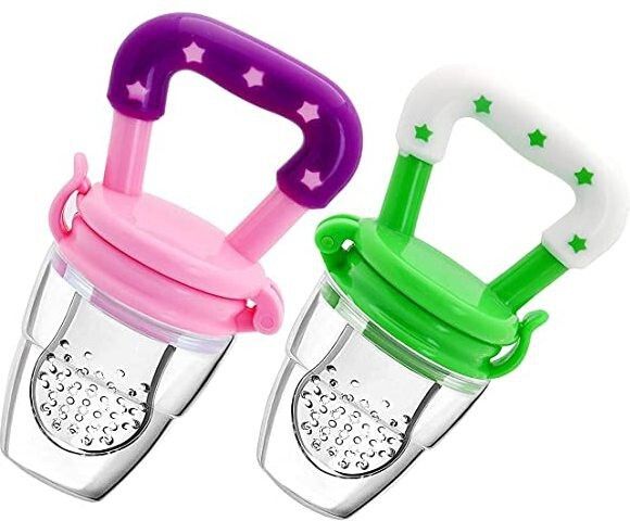 Food/Fruit Nibbler with Extra Mesh, Soft Pacifier/Feeder, Teether For Baby Feeder