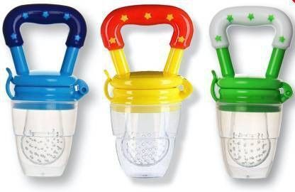 ss enterprises Fruit and Juice Feeder with Cover for 3-12 Months BPA Free Silicon Food Feeder F Soother-picture-17