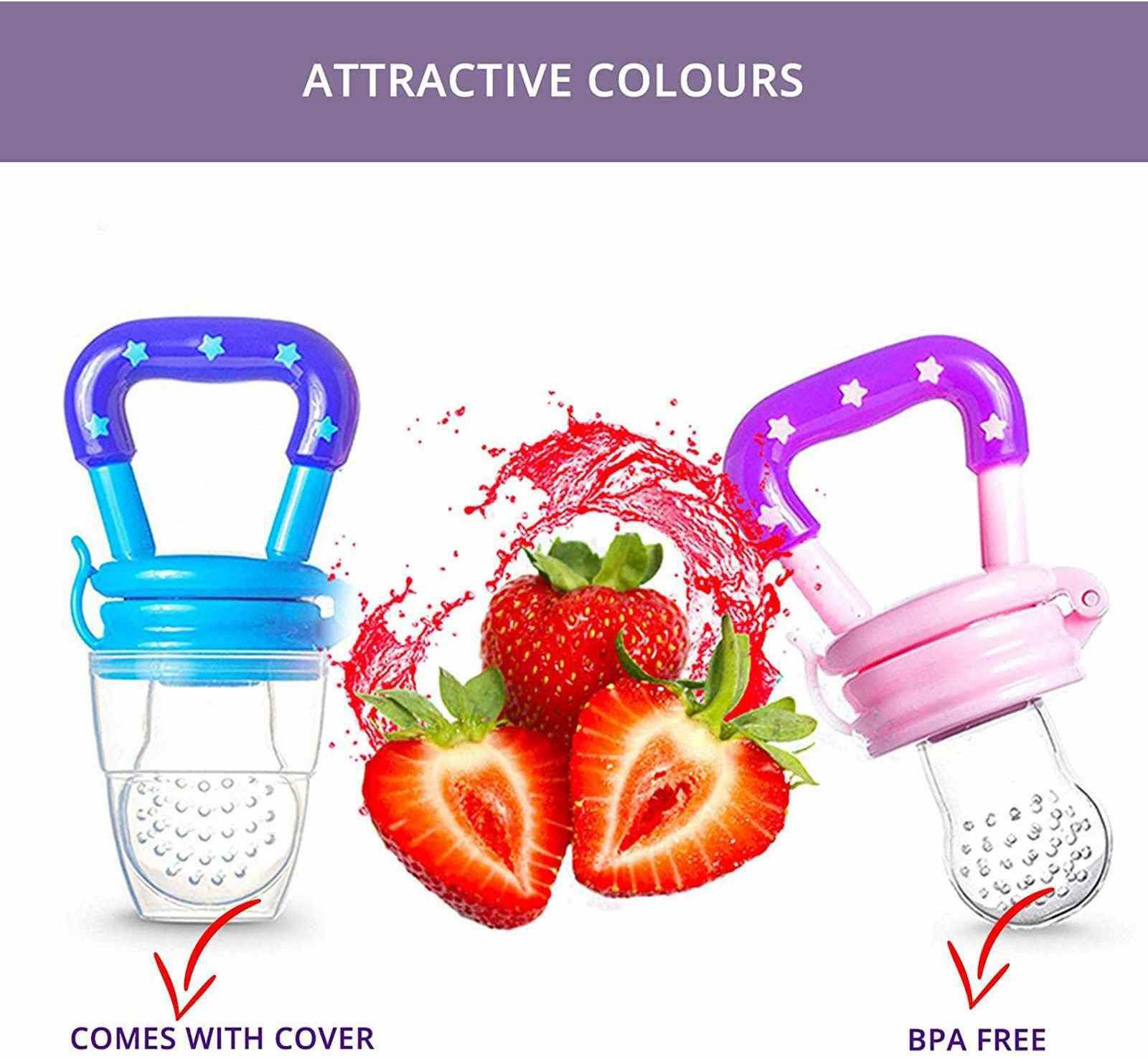 Silicone Baby Infant Fruit Feeder Dummy Pacifier Newborn Nipple ( Pack of 2) Feeder-image-42