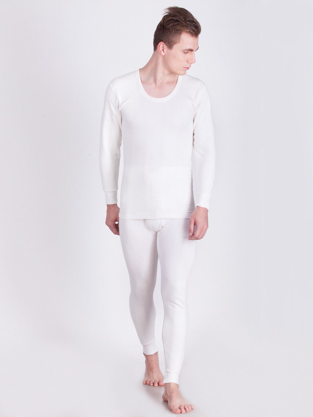 Dollar Round Neck Top & Bottom Set Men Top - Pyjama Set Thermal-image-3