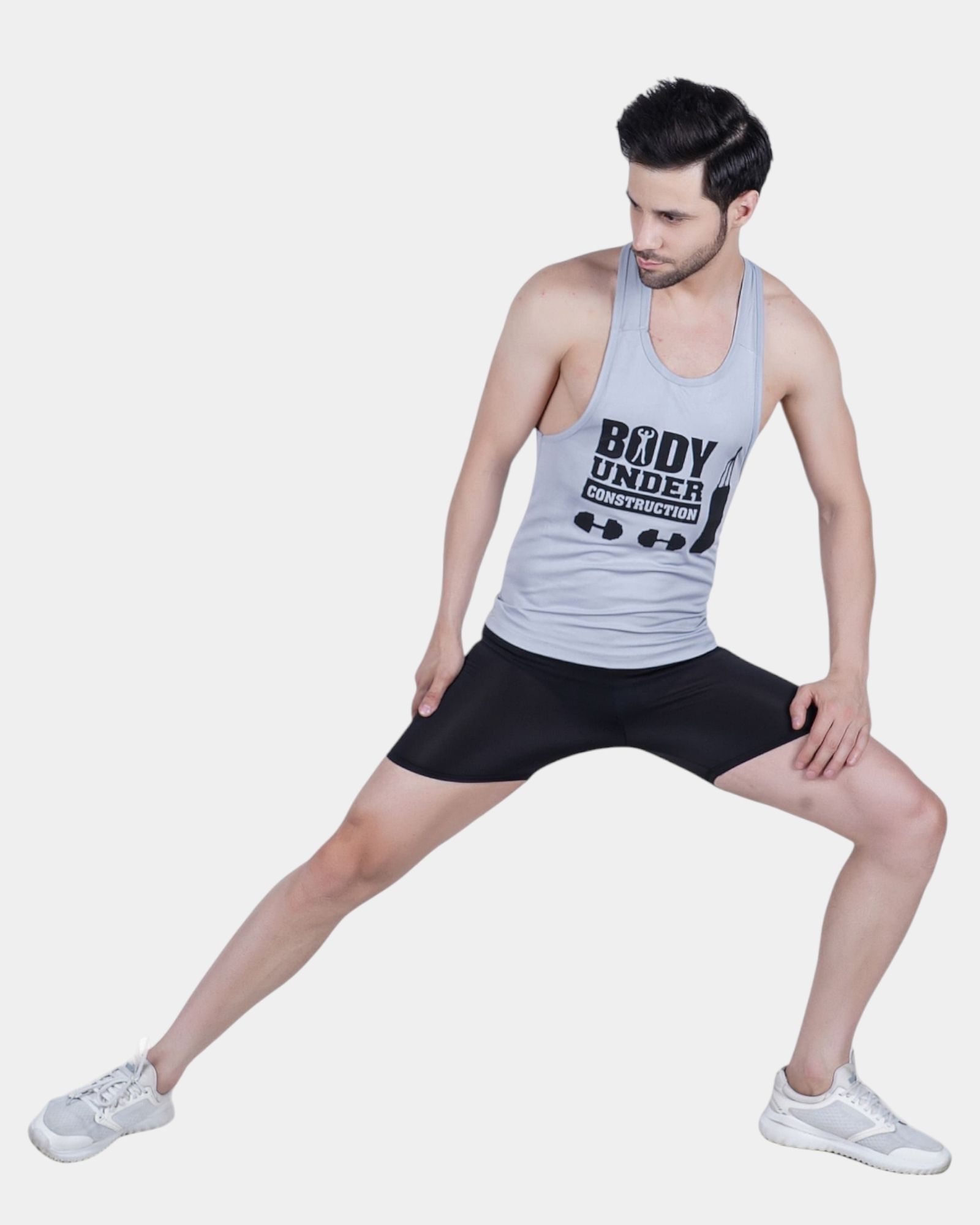 whey fit Solid Men Black Tights-picture-16