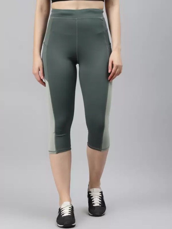 Solid Women Dark Green Tights-image-22