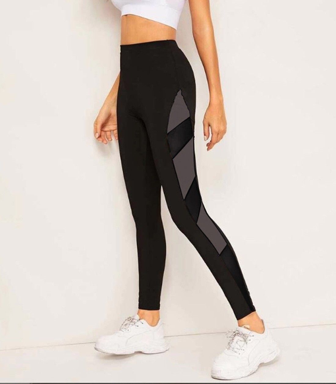 neu look Color Block Women Black, Grey Tights-picture-16