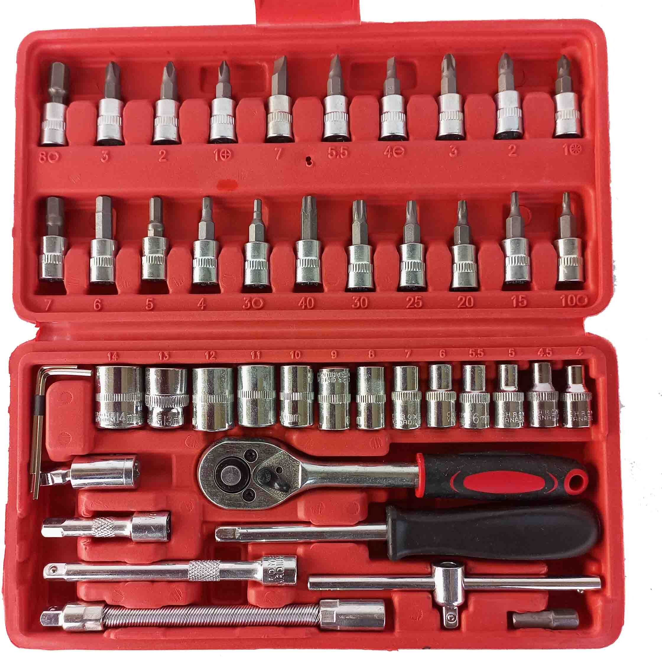 kk important export 46 in 1 Multi-Purpose Socket Wrench Repair Tool Set Socket Set-picture-25