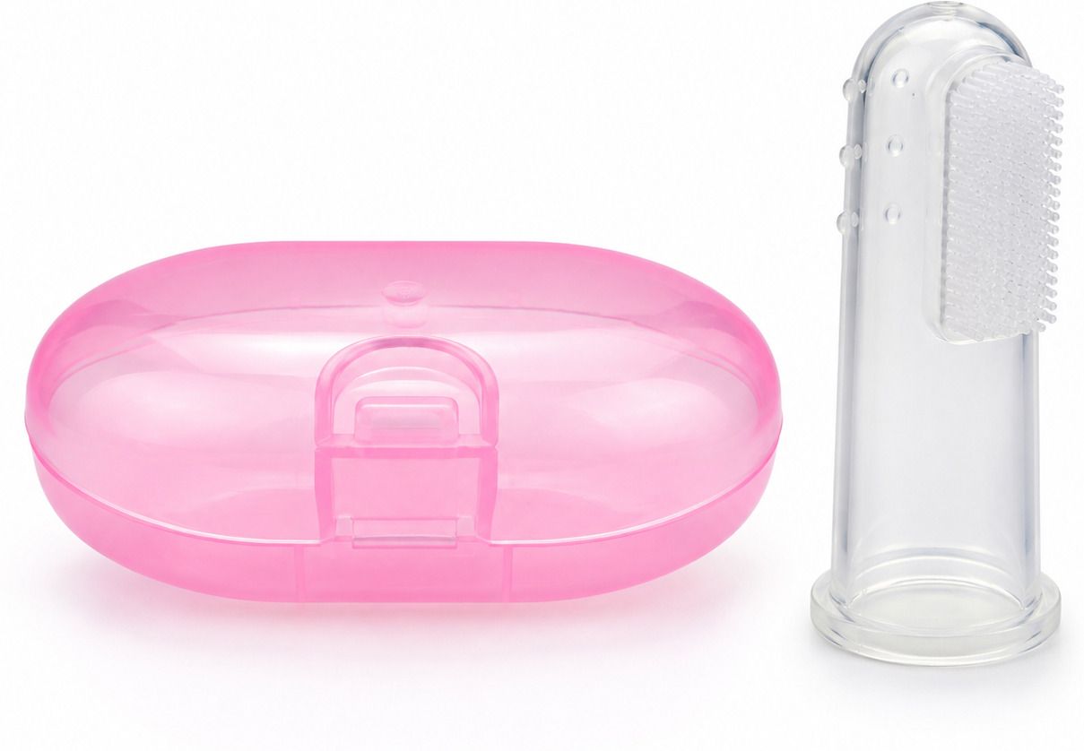 Silicone Baby Finger Toothbrush with Storage Case Infant Oral Care Brush Extra Soft Toothbrush-image-46