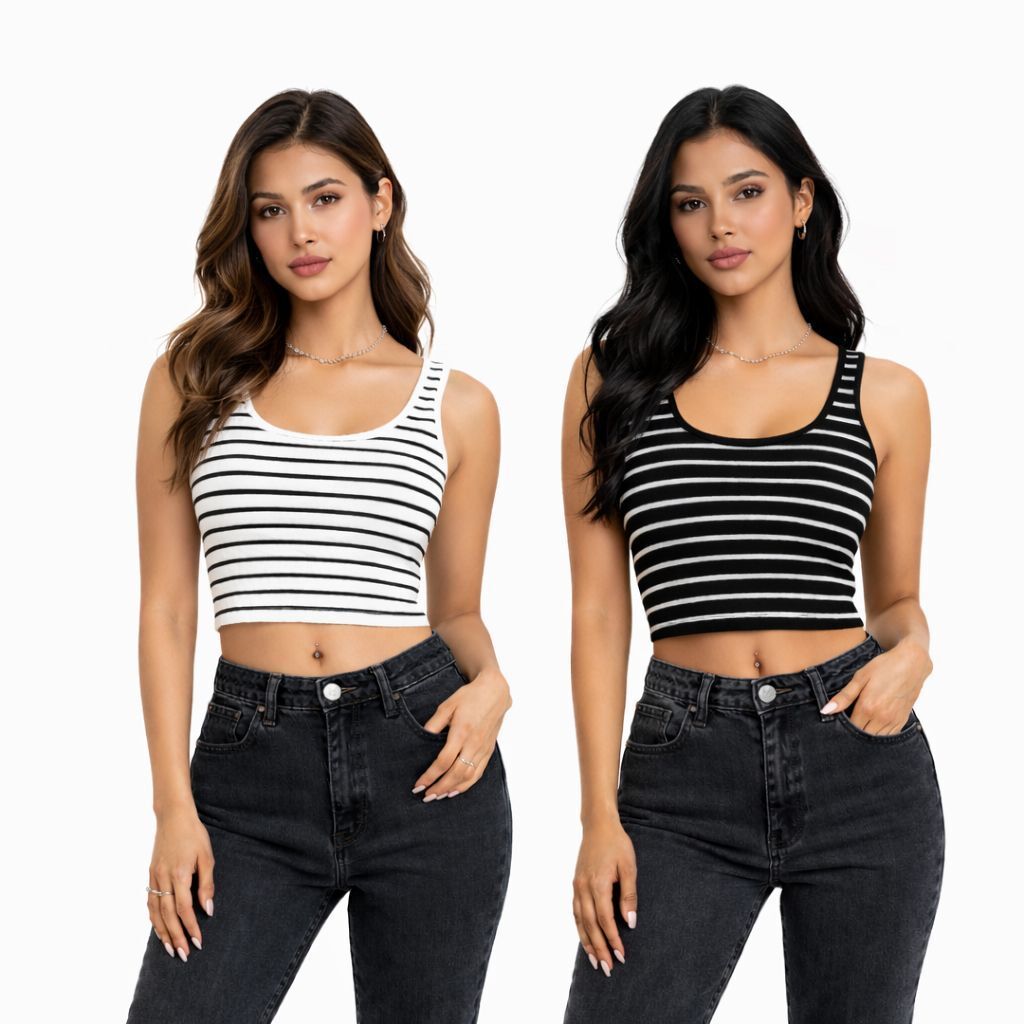 srisaras Pack of 2 Casual Sleeveless Solid Women Multicolor Top-picture-43