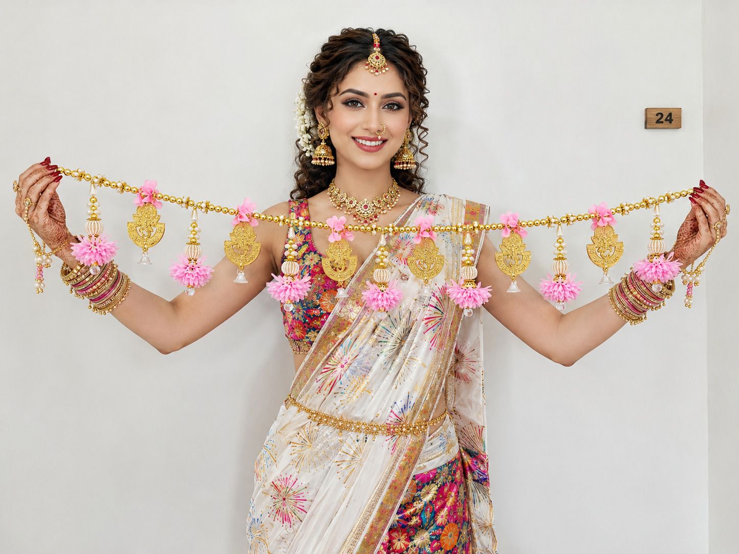 Royal Diwali Ganesh Toran - 3 Feet │ Bandarwal │ Thoranam │ Door Toran-image-24