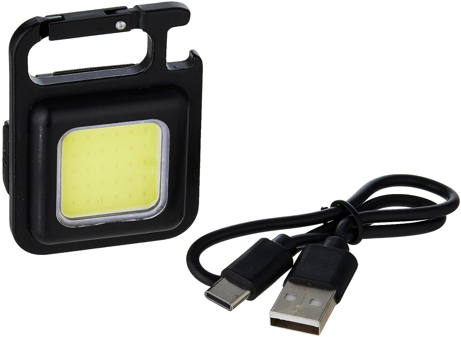 Small Multifunctional USB-Rechargeable LED COB Keychain Light 5 hrs Torch Emergency Light