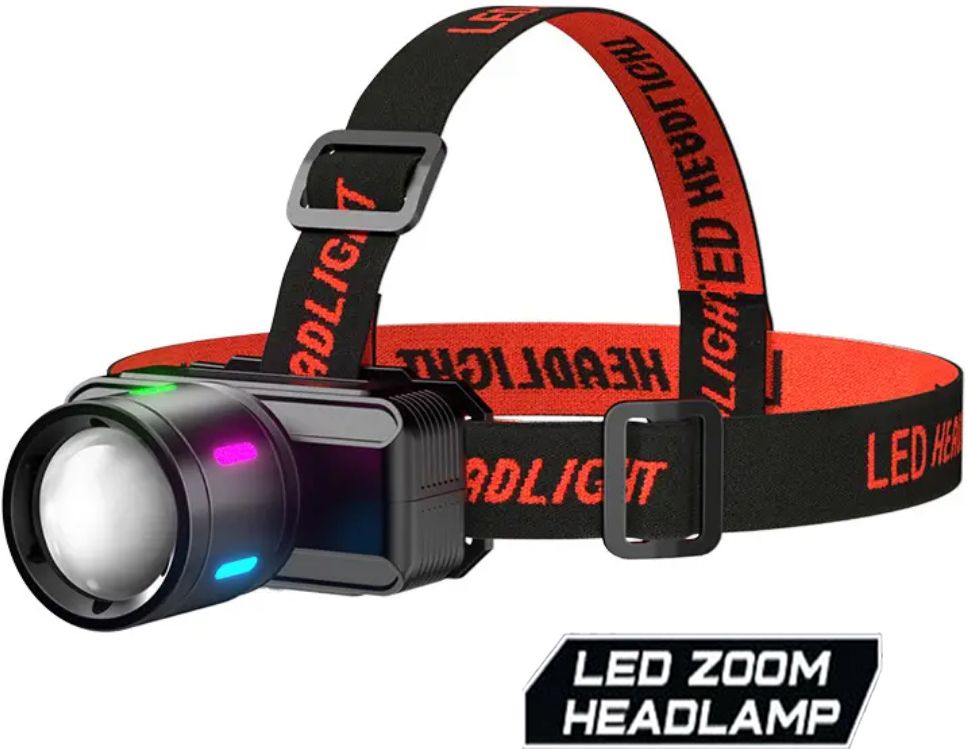 rynz Zoomable Led Metal Head Torch Light Long Range 1 Km Head Lamp, Type C, 2 in 1 Torch-picture-18