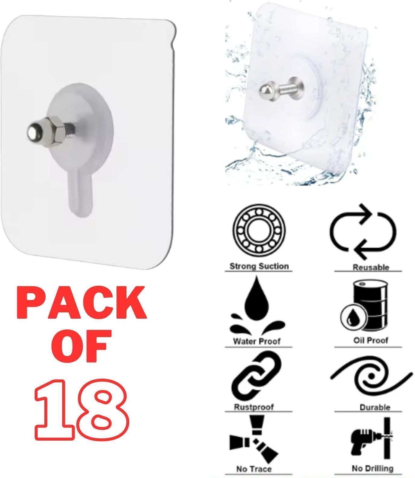 Glossy Shower Rod Hook-image-28