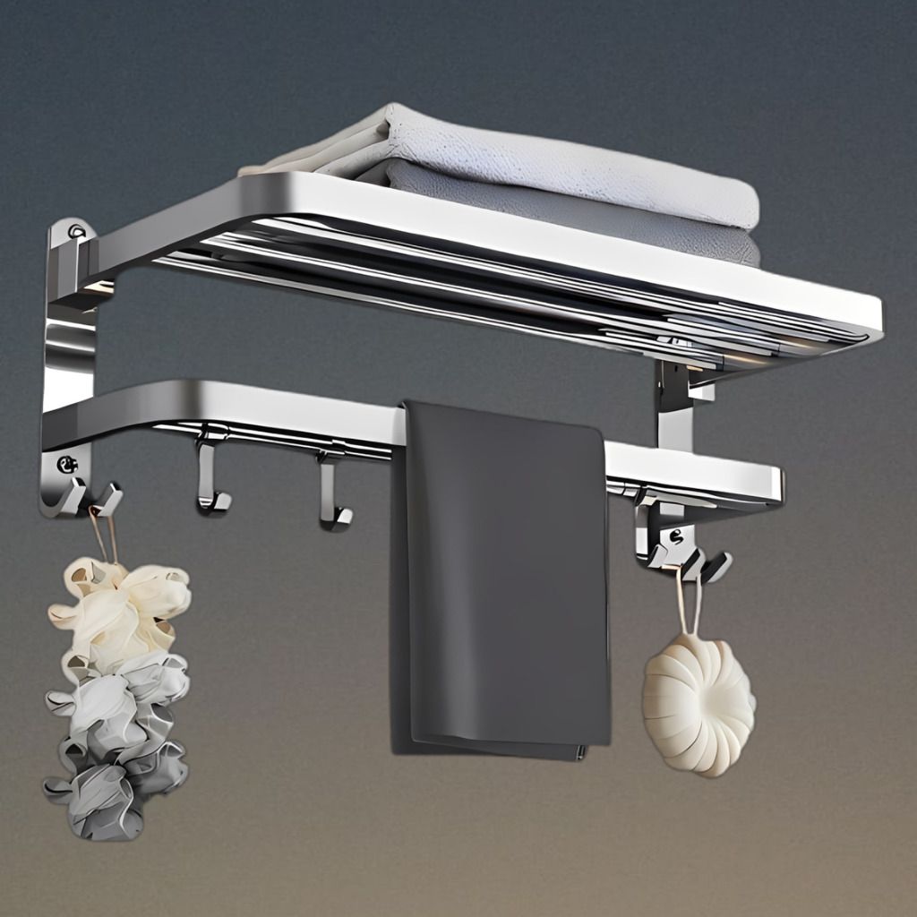 adonz FlexiRail Self Adhesive Stainless Steel Bathroom Towel Rack 90 Degree Silver Towel Holder-picture-24